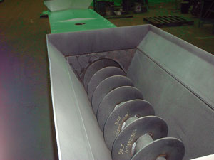 Custom screw conveyor preparing to be delivered