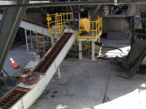 An MHE custom conveyor being manufactured